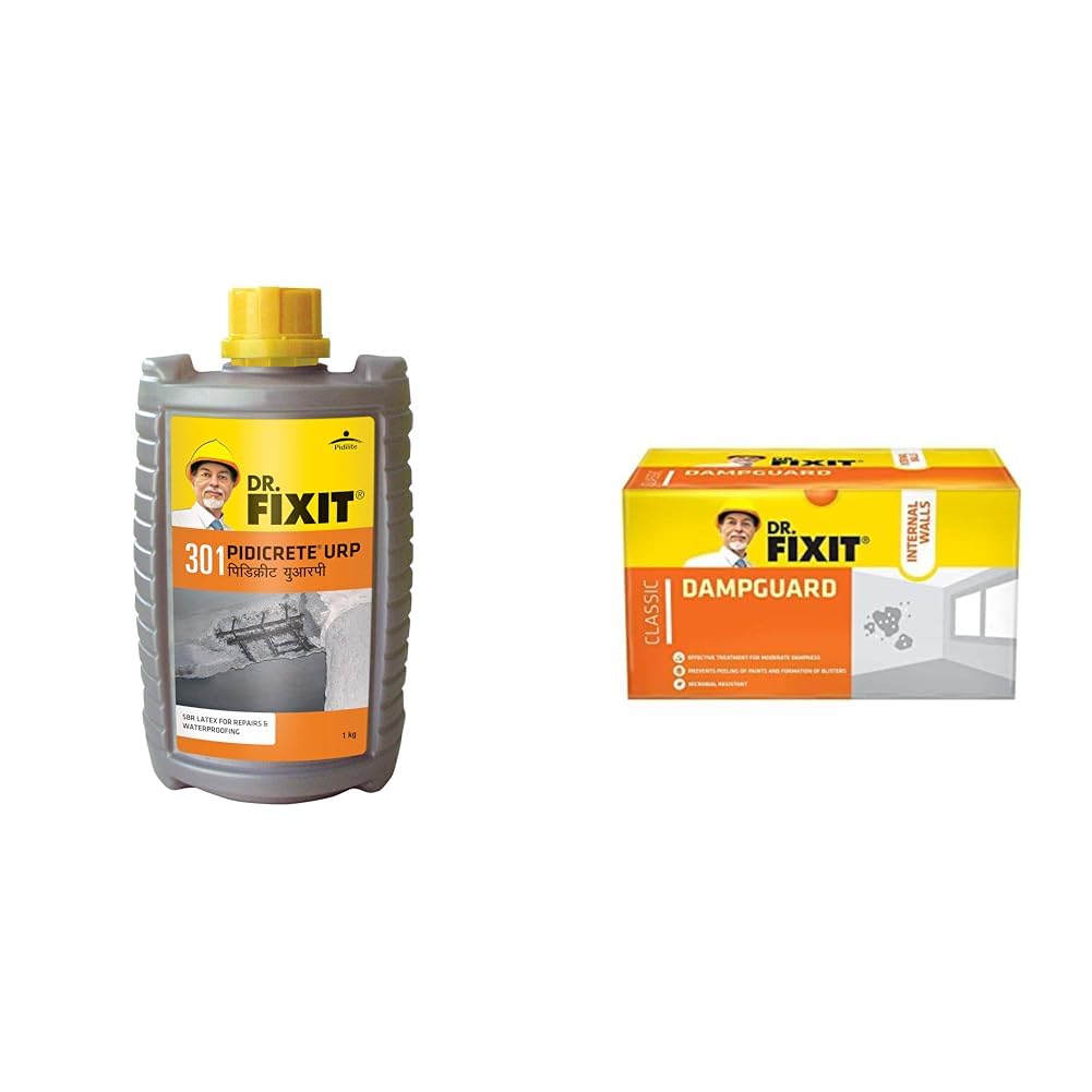 Dr.Fixit 301 SBR Latex Pidicrete URP, SBR Latex For Waterproofing & Repairs - 1Kg (Grey) (B0BB682TZ3) Amazon Price History, Amazon Price Tracker