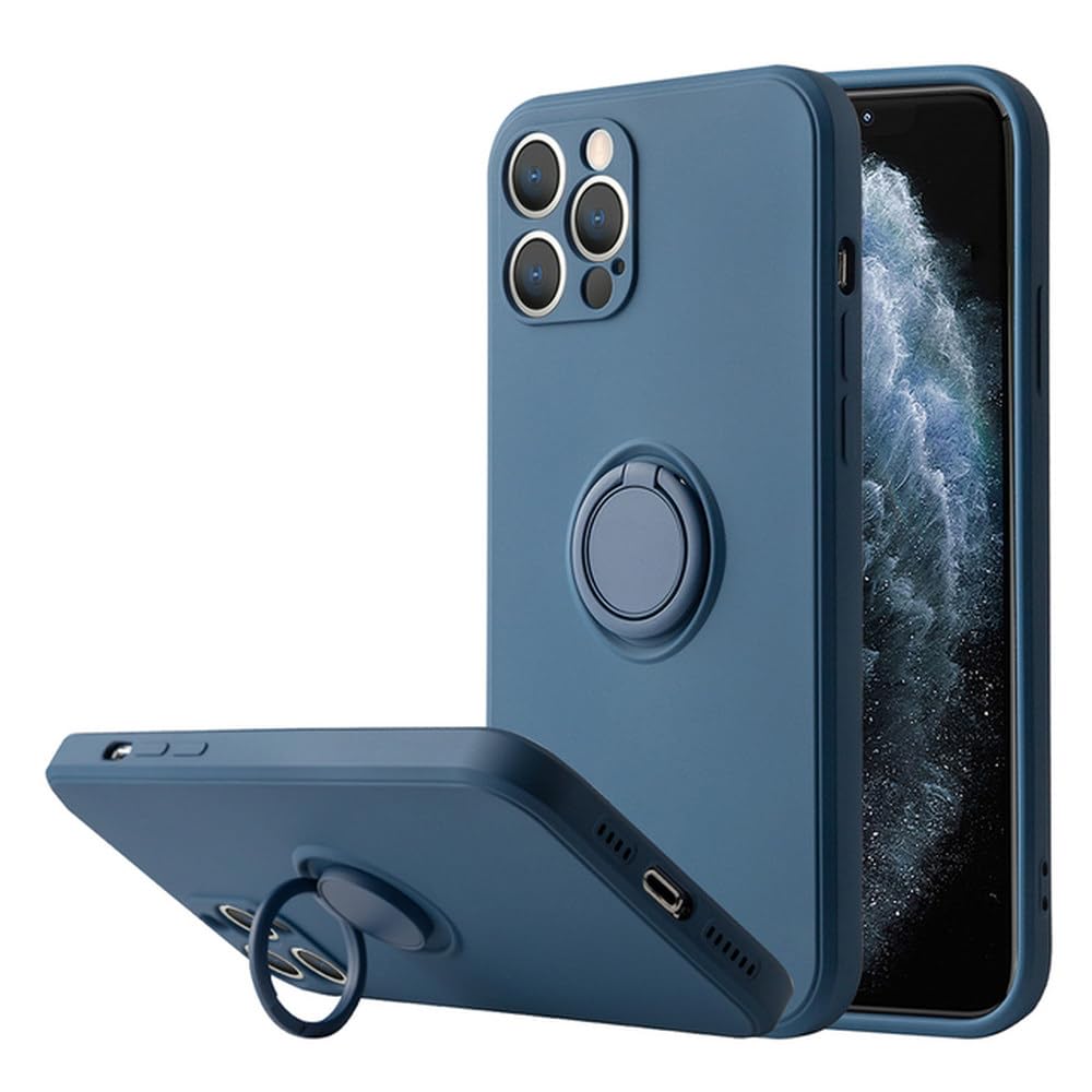 Coque silicone liquide Samsung Note 20 antichoc bleu anti-glisse - 7