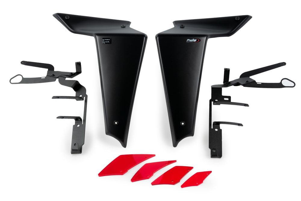 Puig Side Downforce Wings | Red | Yamaha MT-09 SP 2021>2023