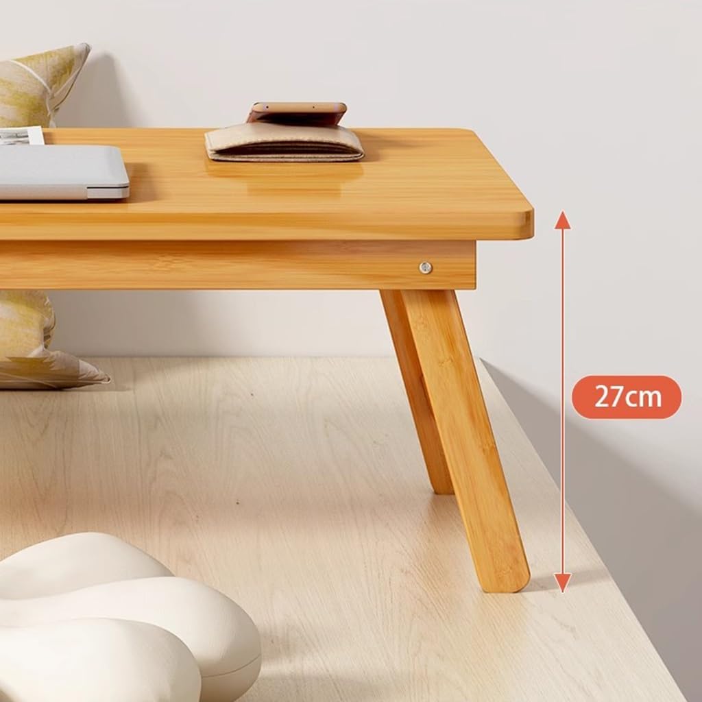 Japanischer Bodentisch Aus Bambus - Klappbarer Couchtisch 120x48x35 Cm - Vintage Teetisch Für Tatami Zimmer