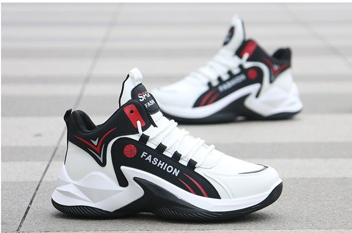 Zapatillas de Baloncesto de caña Alta for Hombre, Transpirables, Antideslizantes, Resistentes al Desgaste y con absorción de Impactos, for Deportes al Aire Libre.