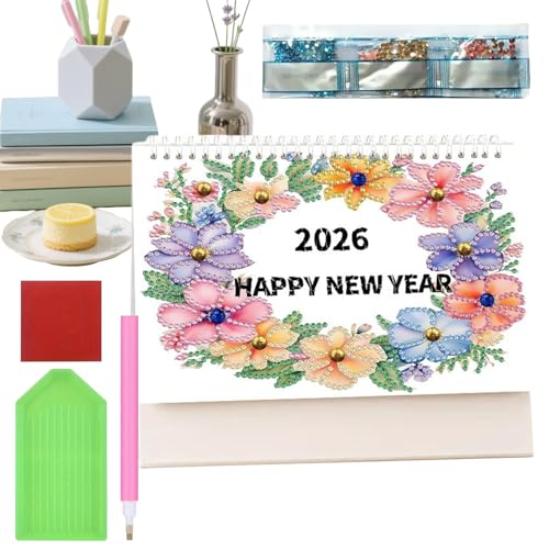 Calendrier artistique 2026 avec strass, une idée cadeau créative originale