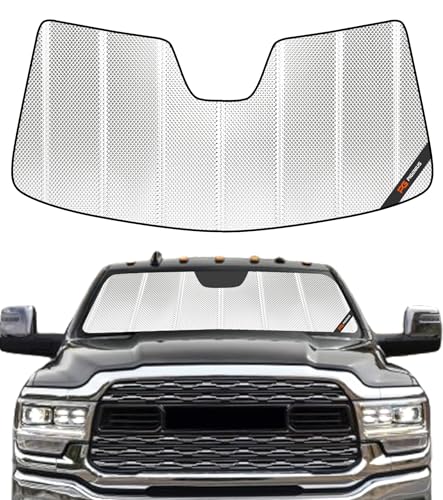 Pigenius Windshield Sunshade for Ram 2500/3500/4500/5500 2019-2024 with 5 inch Wide Sensor, Custom...