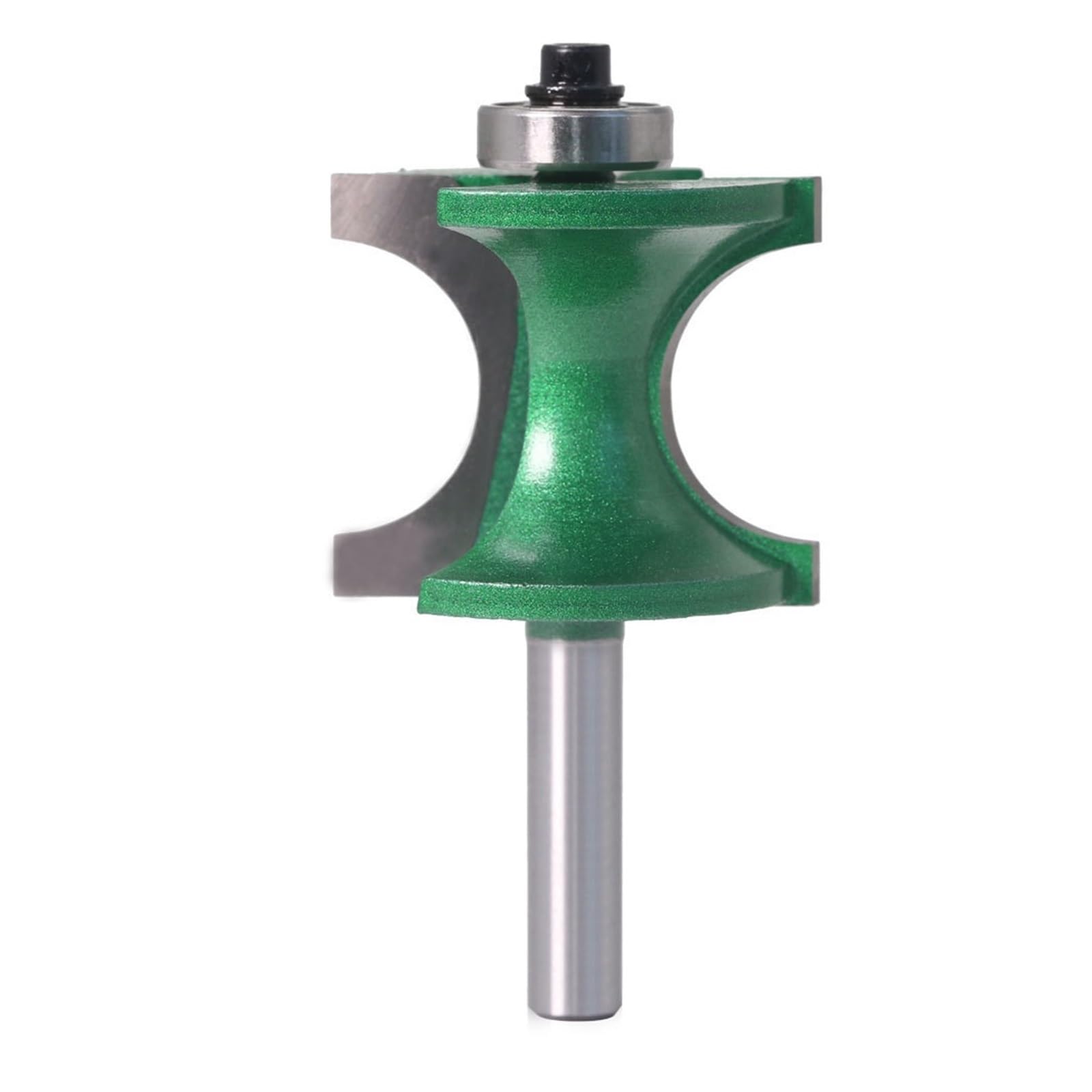 1pcs Bead Bullnose Bead Router Bit 8mm Shank 2 Flute Bearing Woodworking Tool Green Milling Cutter