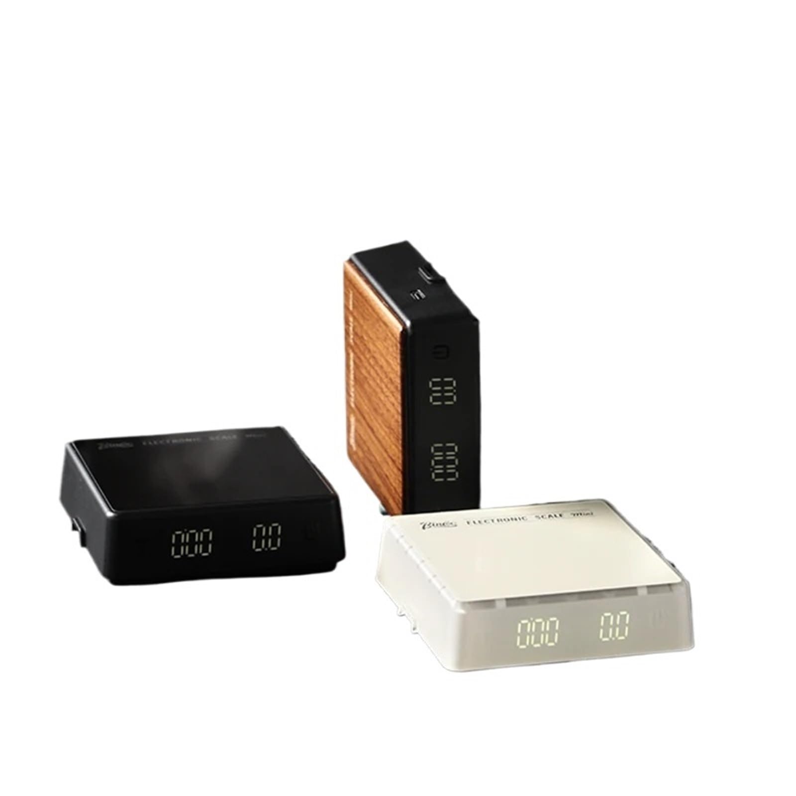 Waga kuchenna, Elektroniczna Waga Do Kawy Włoska Ważenia Ziaren Inteligentna Ręczna Mini Profesjonalna Sprzęt Hot,dla domu szkolnego Office(White)