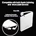 2500mAh Power Bank with Type C Adapter Mini,Back-up Phone Battery Pack Ultra Slim, Thin External Phone Battery Pack Emergency Phone Power Built-in Charging Cable for Android Type-C and Apple