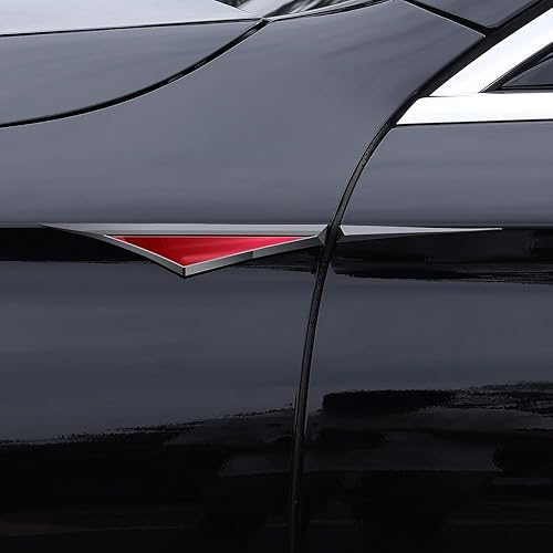 Miniatura 8 de Par de accesorios de metal 3D para automóvil para puertas laterales, hoja de calcomanías para coche, guardabarros de coche, emblema de ala lateral,