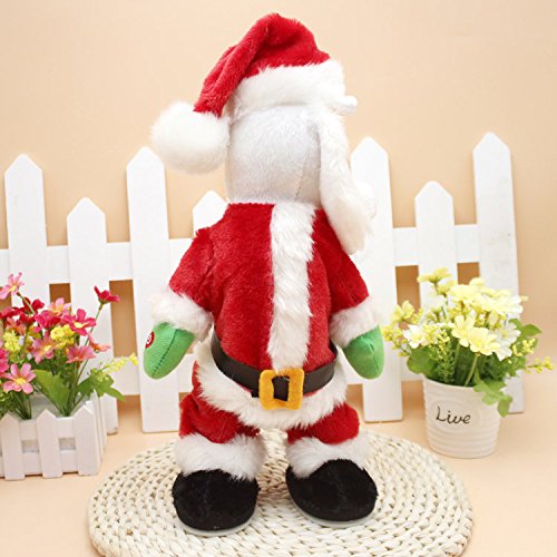 XINCHIA Singing and Dancing Christmas Santa Claus Figure Twisted Hip Twerking Singing Novelty Decoration Electric Musical Xmas Santa Claus Ornament Christmas Standing Figure for Tabletop Decoration - Image 4