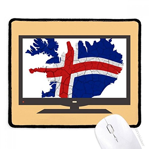 Alfombrilla de ratón con mapa de Islandia y base de goma para un control total