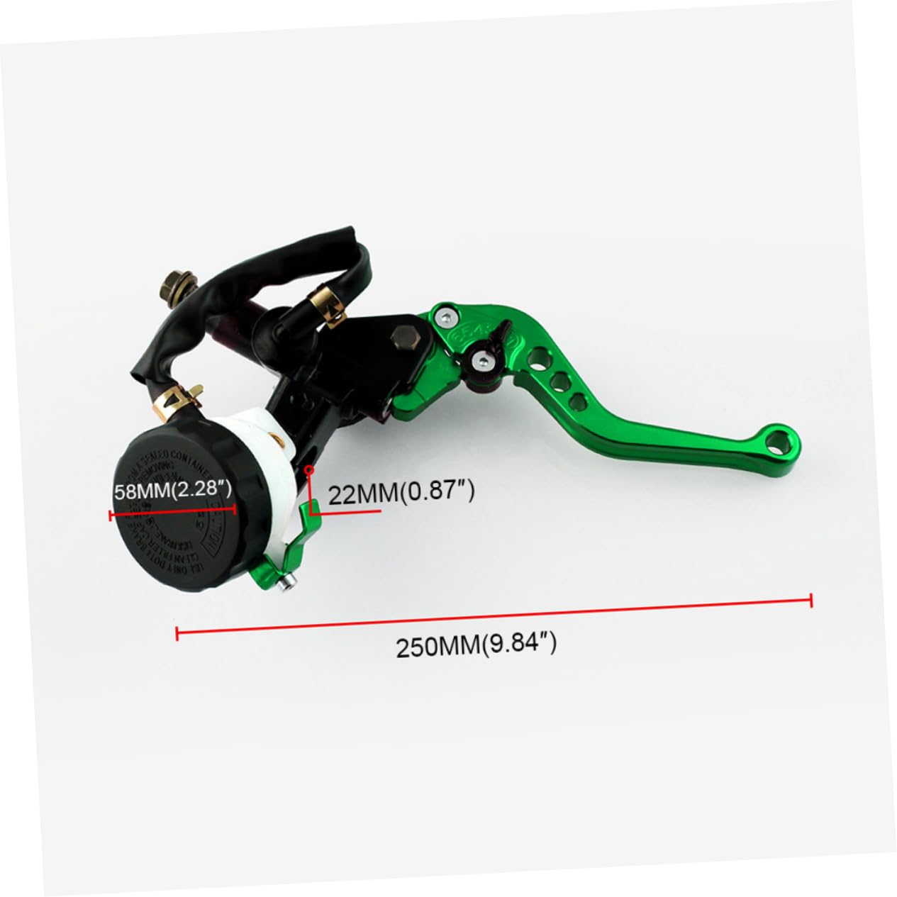 Gatuida Leva Freno e Frizione Moto 7/8 22mm Lega di Alluminio Verde