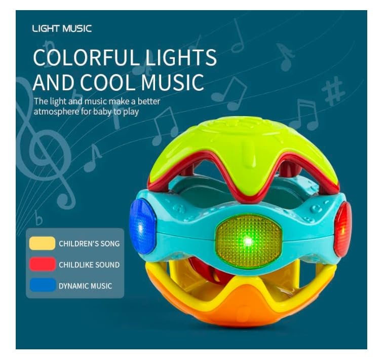 Image of GENIE'S Toy Bus - Hand Rattle Baby Infant Educational Toys I Baby Toys Musical Color Ball I I BPA Free & Sensory Learning Toy for Kids Age 4+ Months