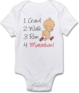 Crawl, Walk, Run Marathon Infant Baby Bodysuit