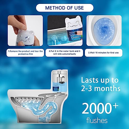 Image of Simple Life Toilet Bowl Cleaner | Automatic Long-Lasting Toilet Bowl Cleaner Tablets | Easy-To-Use, Septic Safe Toilet Cleaner in Bottle | Powerfully Cleans and Prevent Stain Build Up | 6 Count