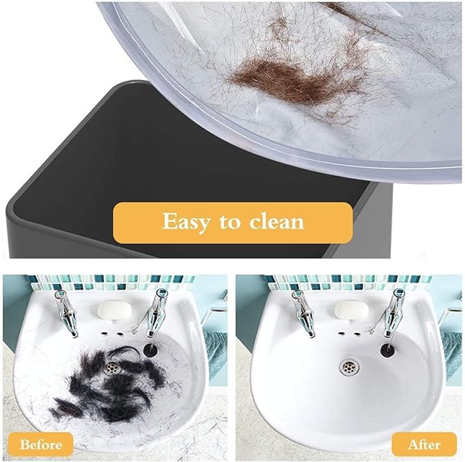 VBM Hair Cutting Cape Hairstylist Simple Design Pattern Hair Cutting Cloak Beard Shaving Umbrella Shape Waterproof Cape Barber Home Salon Haircut Hairdresser Apron Cloth for Adult Women Men Kids 2