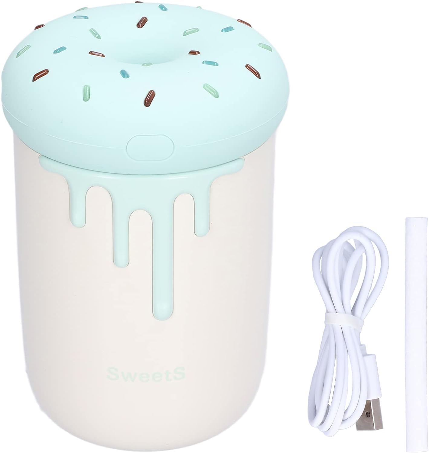 Domésticos Humidificador De Escritorio, Humidificador De Niebla Fina, Diseño Lindo, Ligero, Sin Ruido, Dormitorio, Humidificador De Oficina, Verde