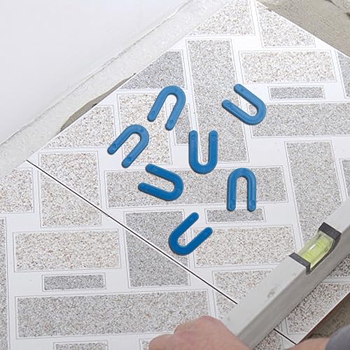 Image of UOIENRT 1000Pcs Plastic Shims, Horseshoe Shims, U Shaped Tile Spacers, Plastic Shims for Leveling 1 /4 inch 3 /16 inch 1 /8 inch 1 /16 inch Black Yellow Red Blue