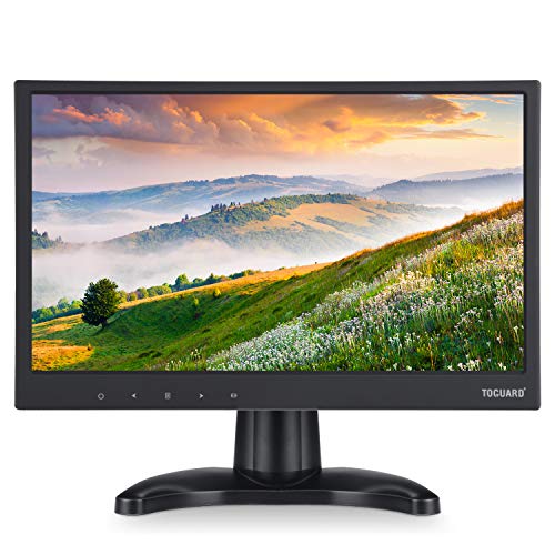 TOGUARD IPS Portable Monitor 15.6 Inch HD Small Computer HDMI Display Screen with USB/VGA/AV/Micro SD Card Slot for PC CCTV Security Camera, Built-in Hi-Fi Speaker, Remote Control, Touch Button