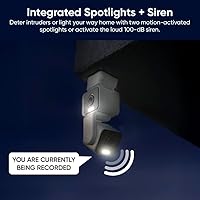 Vista 6 de WYZE Duo Cam Pan IP65 2K 360° Pan/Tilt Cámara de seguridad inteligente para el hogar con visión nocturna a color, compatible con Alexa y Google