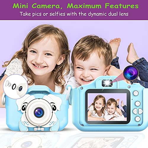 CADDLE & TOES Kids Digital Camera 1080P HD for 4+ to 12 Year Old Boys/Girls, Toddler Video Camera, Christmas/Birthday Gift (Blue-Bunny) - Image 3