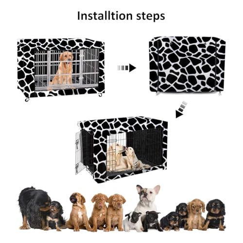 Hundekäfigabdeckung,Abdeckung für Hundeboxen mit Doppeltür,Hundekaefig Abdeckung,Hundebox Abdeckung langlebig Winddicht,für Hundehütten Hundekäfig Zubehör Innen