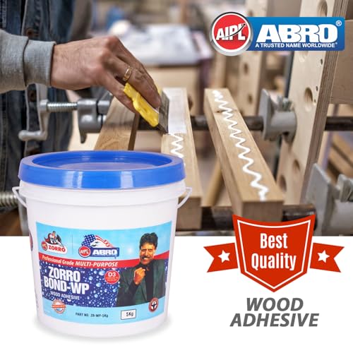 Image of ABRO ZORRO BOND-WP Wood Adhesive Professional Grade Multi-Purpose Water-Resistant Heavy-Duty Glue with Extreme High Bond Strength for Woodwork Furniture Home Office (5Kg)