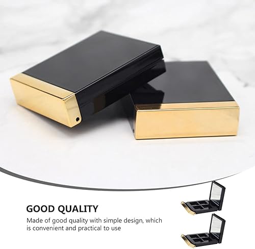 minkissy 2pcs Trimmed Eyeshadow Storage Cases Empty Cosmetic Palette Containers for Makeup and Compact Design for Travel and Daily Use