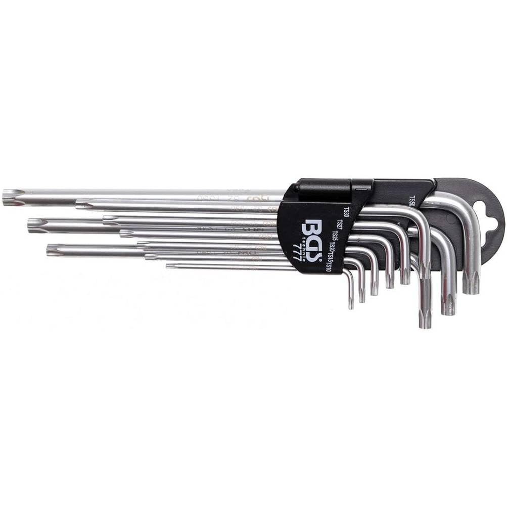 Jeu de Clés Allen Extra Longues 9 pcs TS10 - TS50 - Profil Torx Plus - Précision et Confort d Utilisation - D-Work