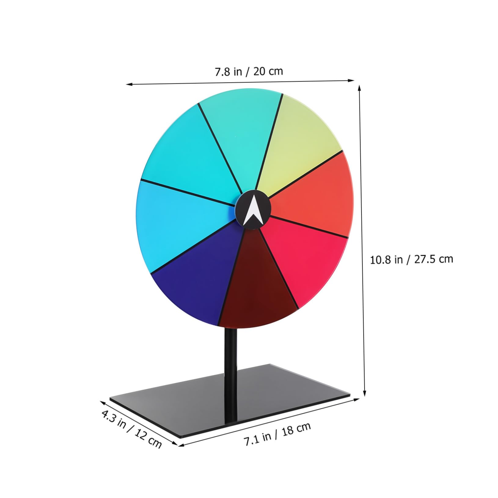 VICASKY Spinning Prize Wheel Dry Erase Tabletop Roulette for Parties Fun Events and Games Portable Acrylic Design with Multiple Modes for Easy Use and Enjoyment