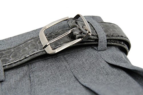 Bocaccio Mens Pleated Dress Pants 60x32 Heather Grey3