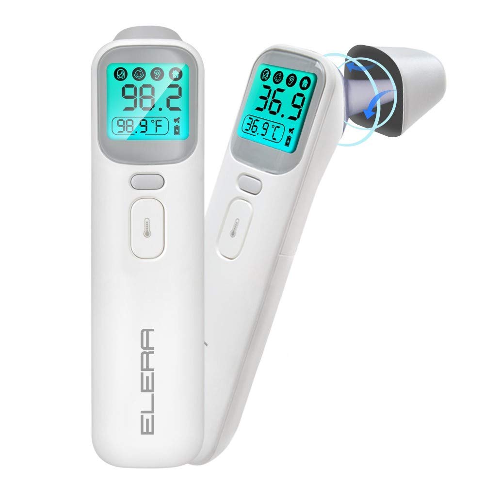 Digital Thermometer for Adults and Baby, No Touch Infrared Forehead Thermometer for Fever, Instant Read Humans Ear and Head Temporal Temperature