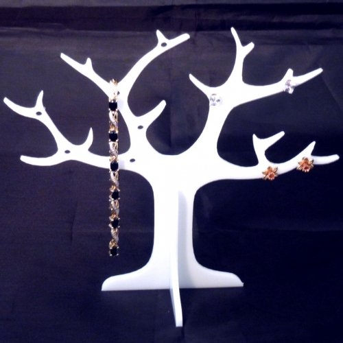 Super Cool Creations White Ring Tree (for Earring and Rings) 14cm High and 17cm Across