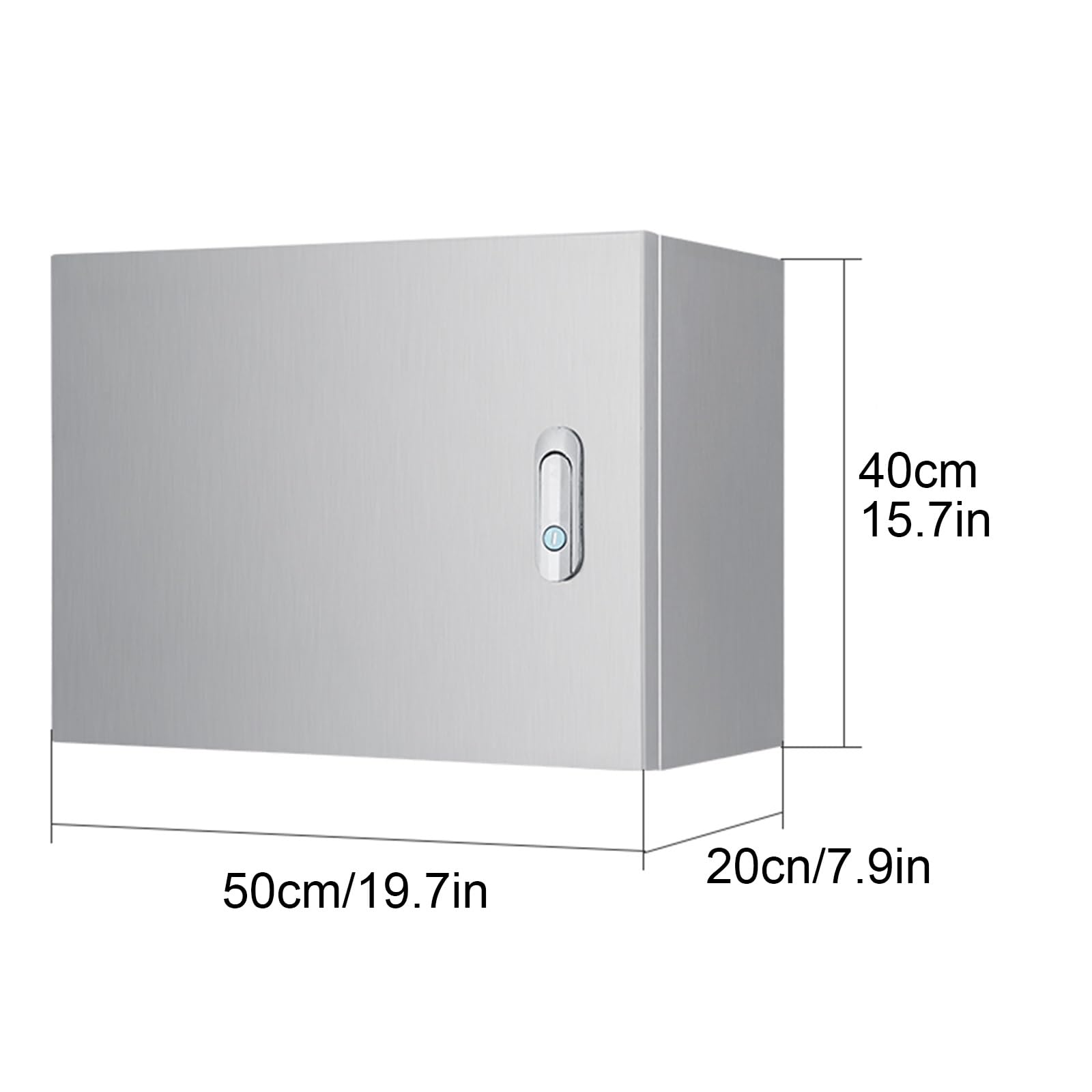 Elektrische Anschlussdose Aus Edelstahl 304, Wasserdicht, mit Sicherheitsverriegelung und Montageplatte, Einfach zu Bedienen(50x40x20cm/19.7x15.7x7.9in)
