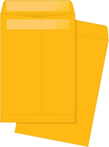 Quality Park Sobres de gran formatocatálogo, sello rojo, 6.5 x 9.5, caja de 250 (QUA43362), marrón claro