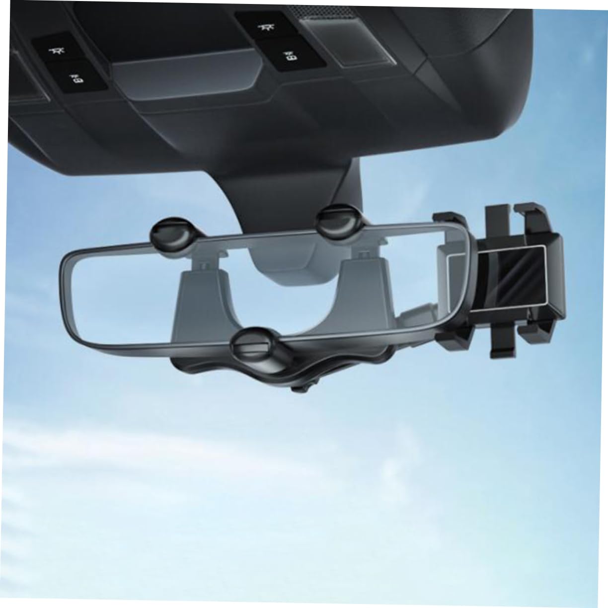 BESTonZON Supporto per Telefono Auto per Cruscotto o Specchietto, Supporto Smartphone Multi-Angolo, in ABS e Colla PU, Antiscivolo