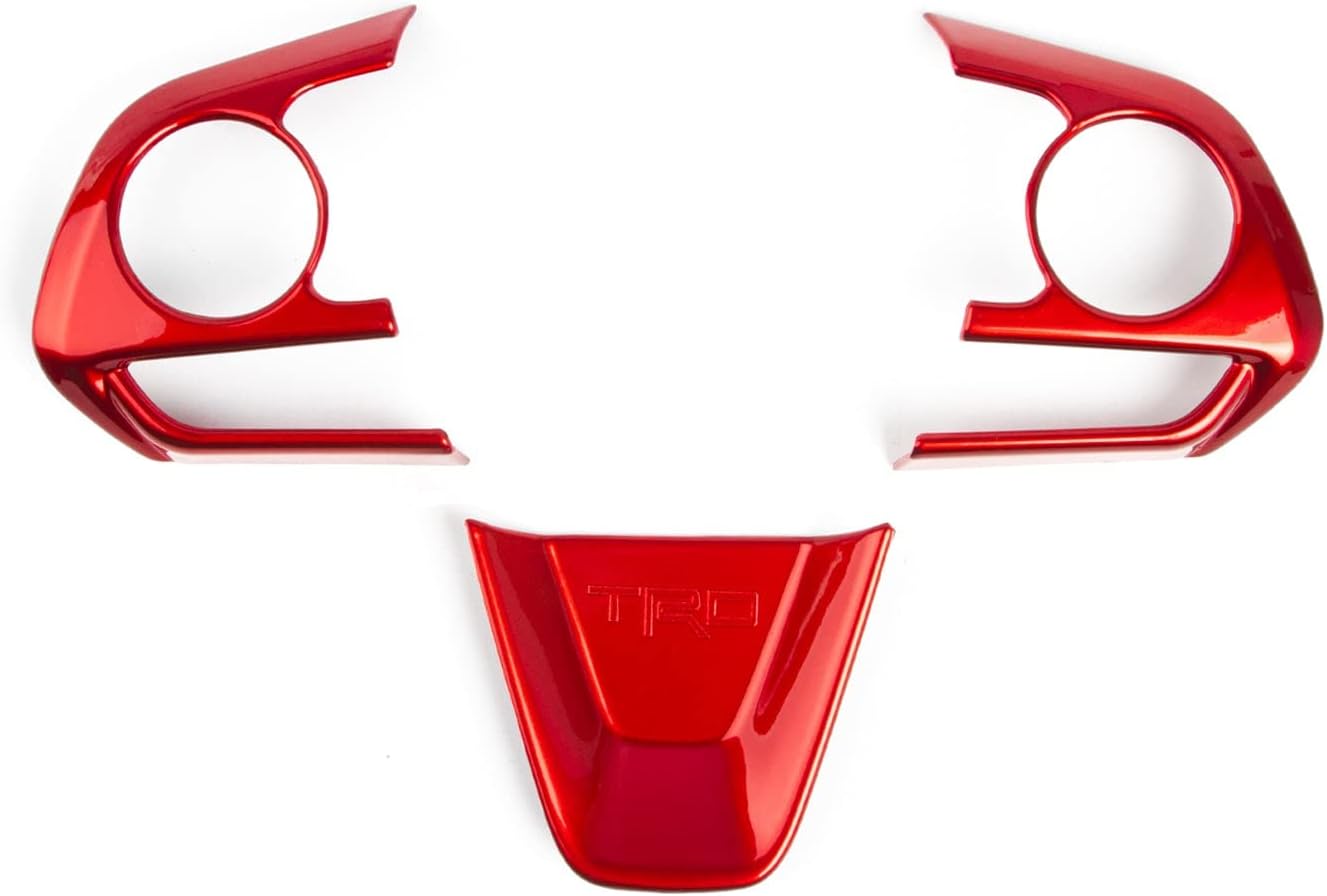 x xotic tech Interior Driver Side Control Button Decoration w/Bottom Piece Cover Trim Set, Sporty Red, Compatible with Toyota RAV4 2019 2020 2021 2022 2023 2024 2025