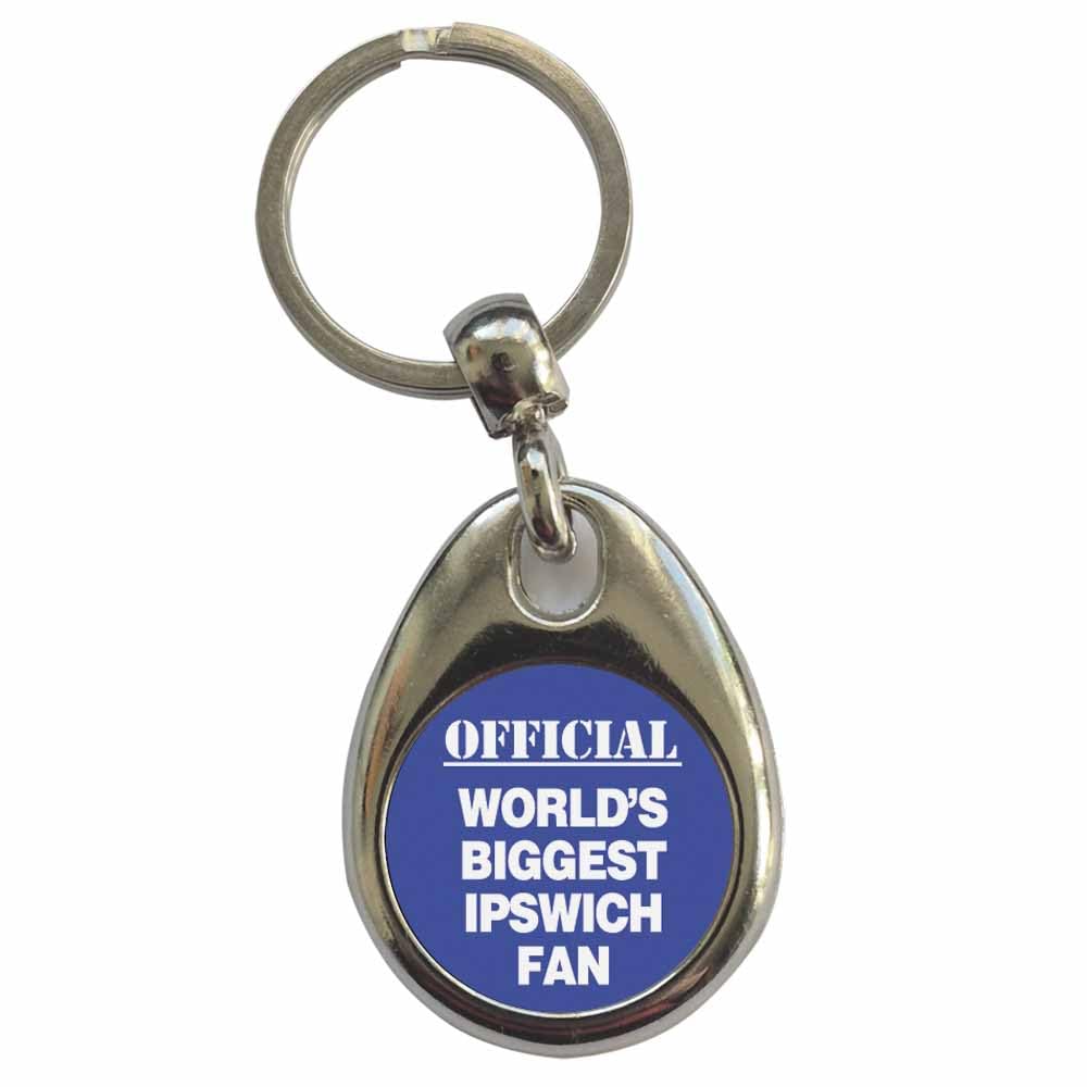 Ozorath World's Biggest Ipswich Fan Keyring Keychain with Split Ring Attachment and Metal Key Fob