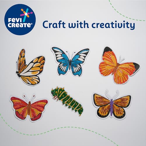 Image of Fevicreate Stick-n-Create Surf & Sand Kingdom of Butterflies Kit | Sand Art | Fridge Magnets | Informative Flash Cards | Screen-Free Play | Gifting | Ages 5+