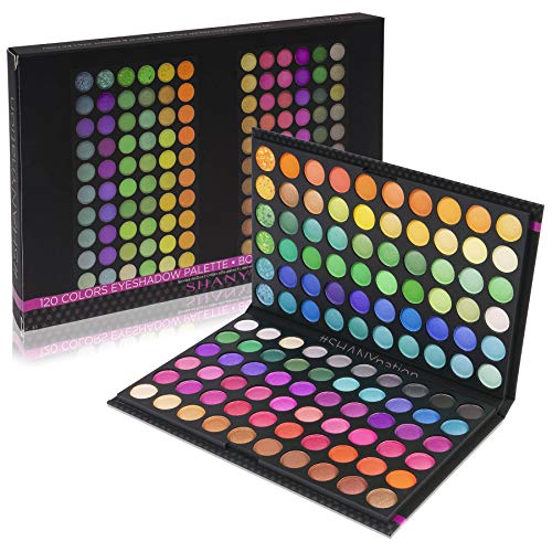 Shany 120 Colors Highly Pigmented Long Lasting Blendable Natural Colors Eye Shadow Palette, Bold And Bright Collection, Vivid Colors #TOP1