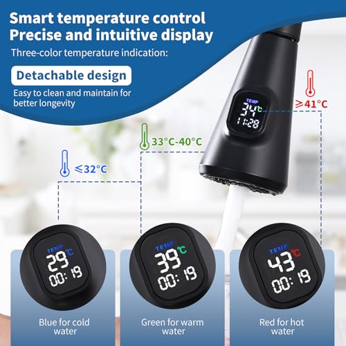 Robinet noir de cuisine avec douchette pour simplifier votre vaisselle