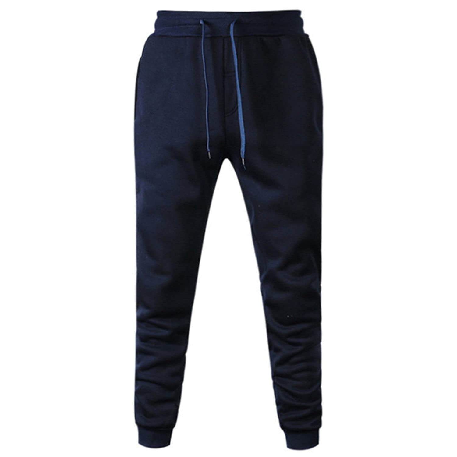 Kaxiya2021 Mens Fleece Sweatpants Casual Jogger Sports Pants Winter Cycling Gym Training Closed-Bottom Pocketed Trousers