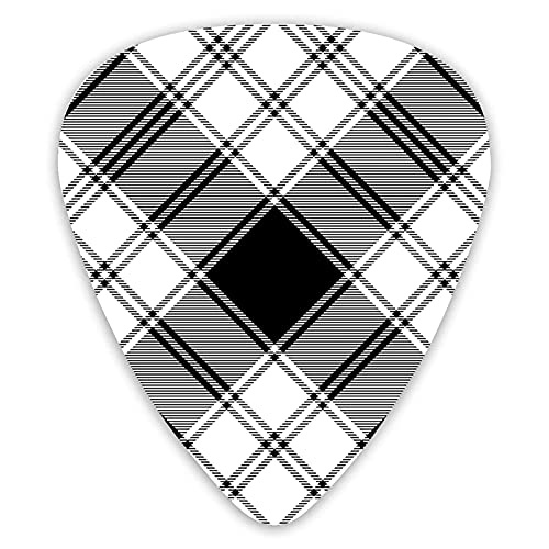 Médiators de guitare noir blanc à carreaux diagonaux à carreaux Pics de guitare 12 paquets – Variété de médiators de… - Les Beatles, Paul McCartney, John Lennon, RIngo Starr, George Harrison Médiators de guitare noir blanc à carreaux diagonaux à carreaux Pics de guitare 12 paquets - Variété de médiators de…