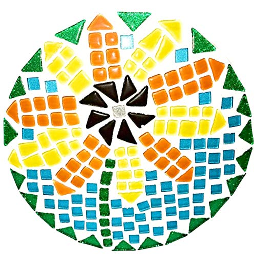 DIY Kits for Adults Trivets for Hot Dishes Candle Holder Mosaic Kits for Adults (Flower)