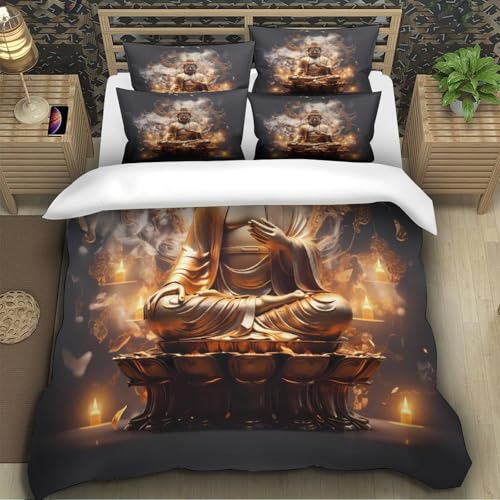 Parure de lit Bouddha en microfibre ultra douce de qualité supérieure - 5