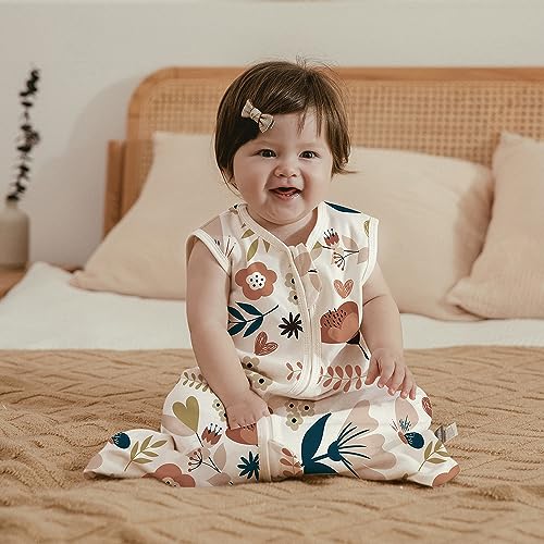 Image of HOUSABY Baby Wearable Blanket,Summer Cotton Sleep Sacks 1 Pack Unisex Toddler Sleeping Bag Sack, 0.5 TOG with 2-Way Zipper