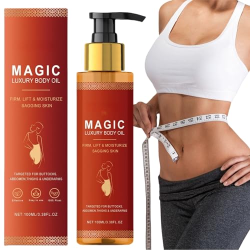 Magic Firming Body Oil Compact Body Oil Magic Luxury Bo-dy Oil Skin Tightening Oil for Women Firming Body Lotion to Reduce Finelines Plumping Moisturizing Body Firm-ing O-il for Smooth Radiant Skin