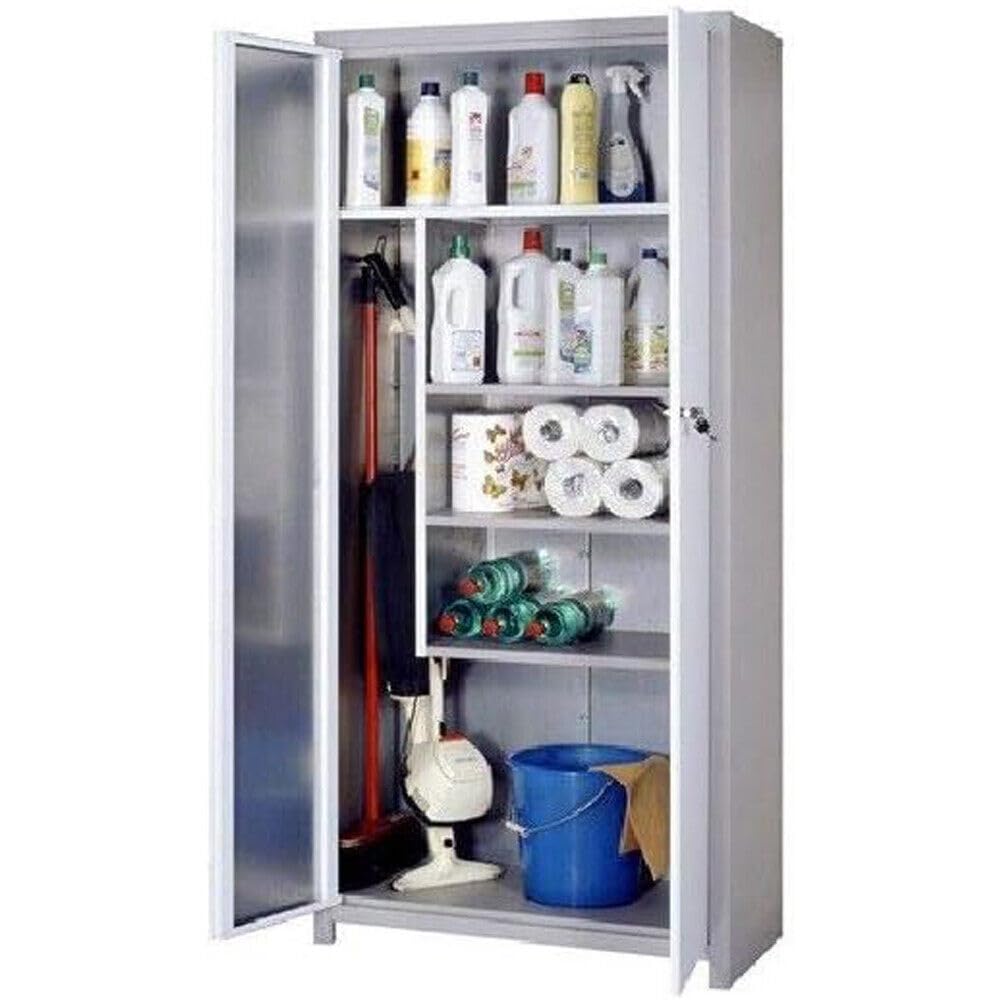 Generico ARMADIO PORTASCOPE SMONTATO 2 ANTE 4 PIANI PRATIKO PROMETAL H. 179,5X100X40 CM