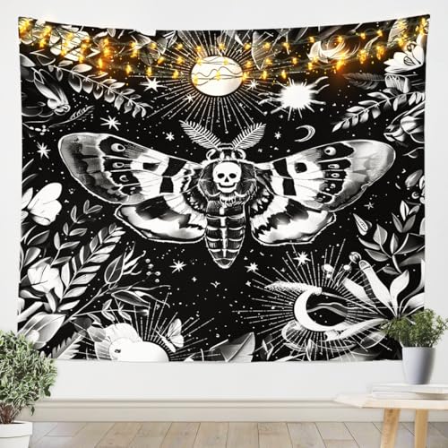 Tapisserie papillon de la mort pour relooker un mur de chambre