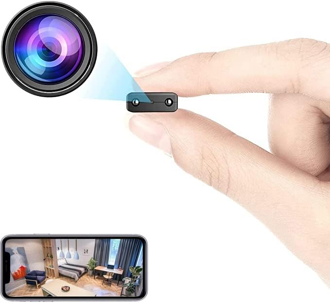 Smallest WiFi Spy IP Camera, Wireless Remote Camera, HD1080P Security Camera, Nanny Camera, Baby Monitor with Enhanced Night Vision, AI Human Motion Detection, Cloud Storage for Security with iOS