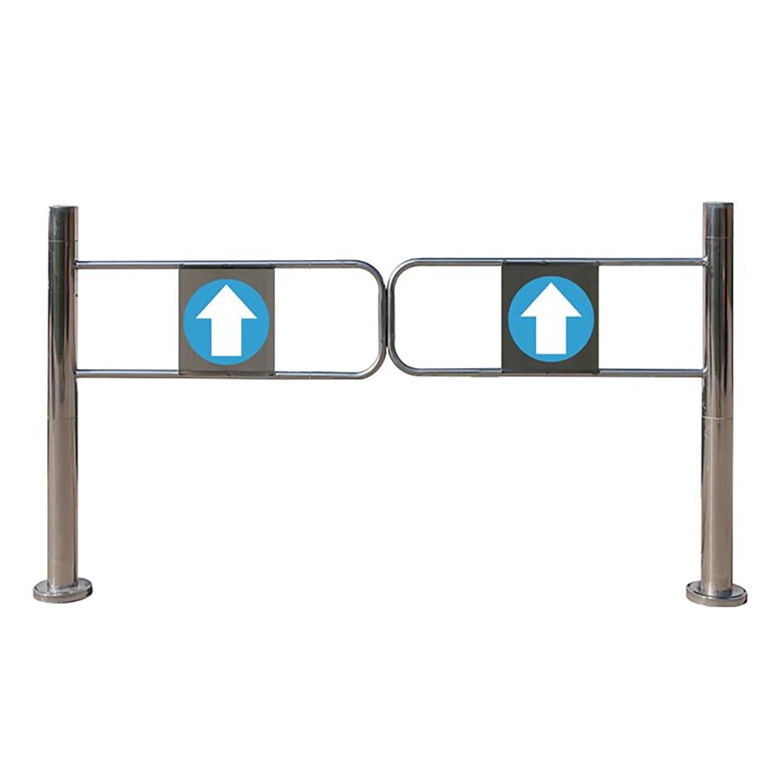 Portillon de sécurité universel en acier inoxydable 70x97 cm pour supermarché