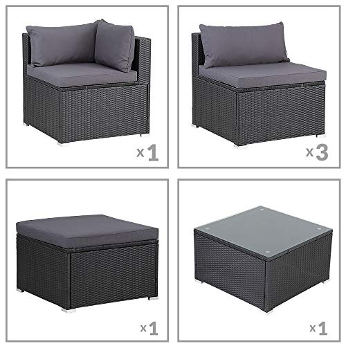 Casaria Poly Rattan Garden Furniture Set Lounge Outdoor Patio